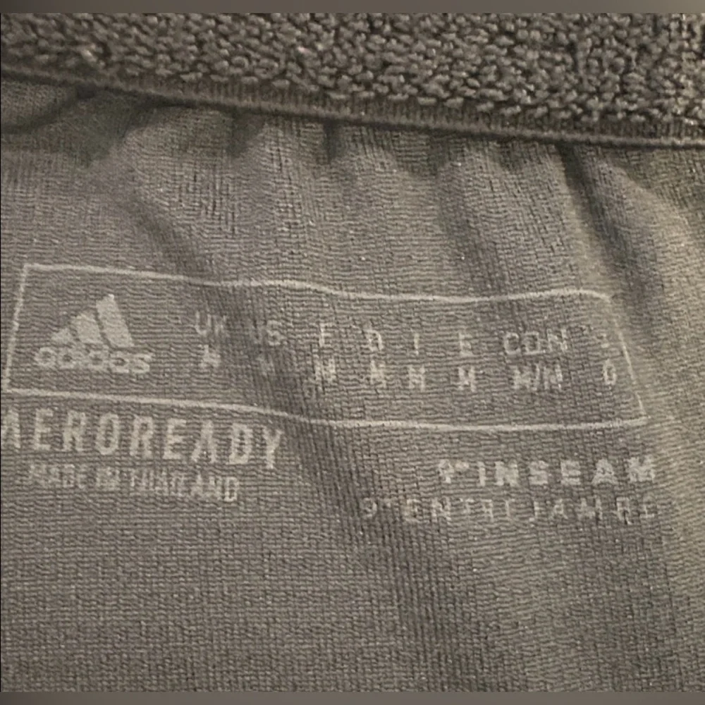 Adidas Bundle - Charcoal Men's Athletic Shorts and heathered grey dry fit tee -M